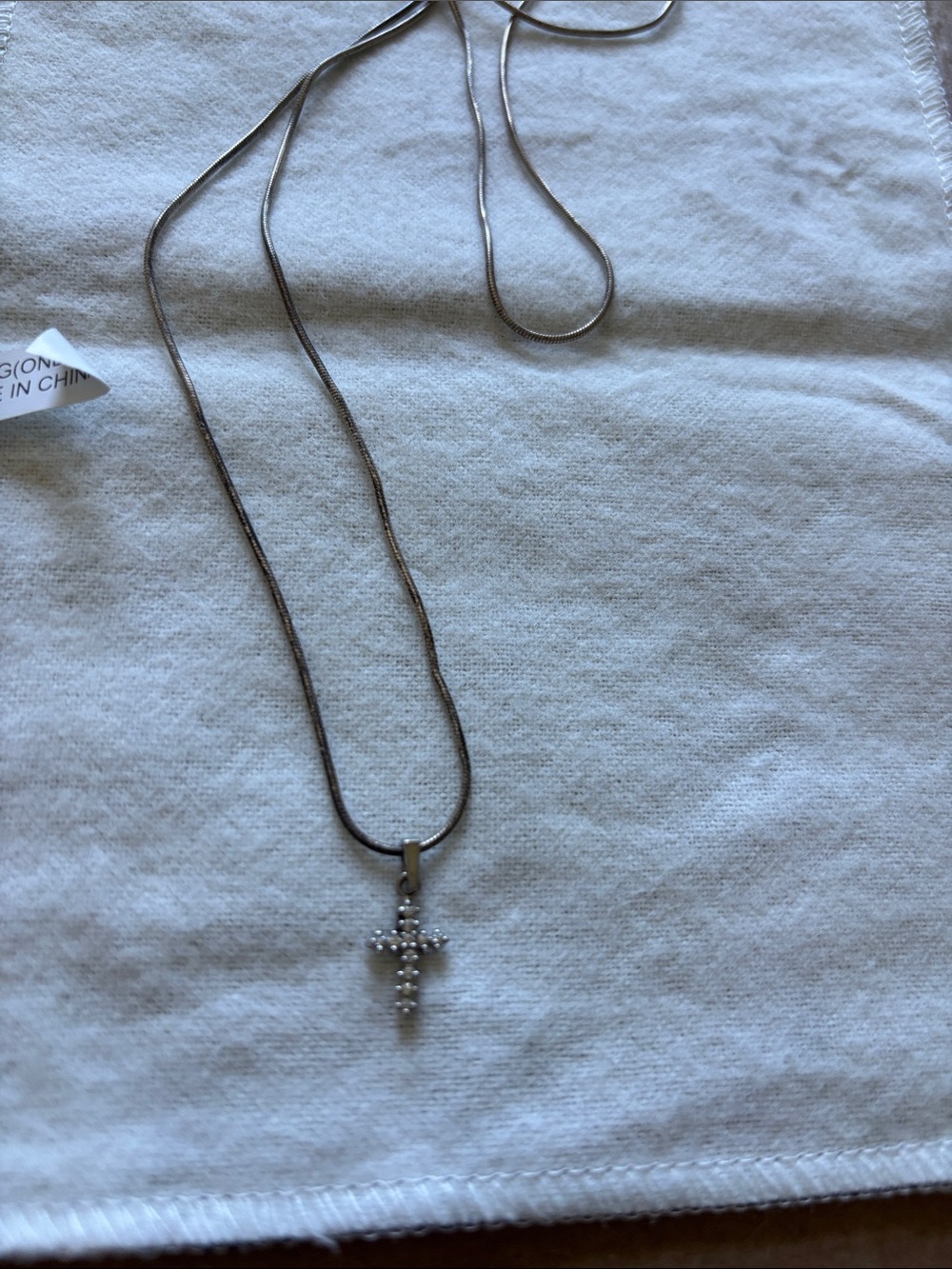 Silver Cross Pendant Necklace - Women Jewelry